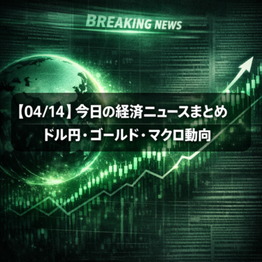【04/14】今日の経済ニュースまとめ｜ドル円・ゴールド・マクロ動向