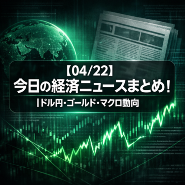 【04/22】今日の経済ニュースまとめ｜ドル円・ゴールド・マクロ動向