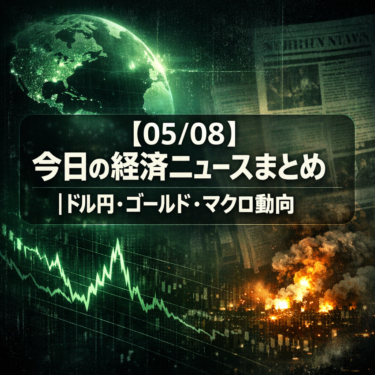 【05/08】今日の経済ニュースまとめ｜ドル円・ゴールド・マクロ動向