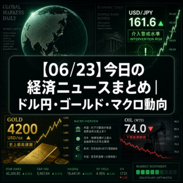【06/23】今日の経済ニュースまとめ｜ドル円・ゴールド・マクロ動向