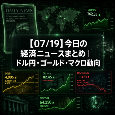 【07/19】今日の経済ニュースまとめ|ドル円・ゴールド・マクロ動向