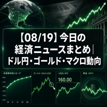 【08/19】今日の経済ニュースまとめ｜ドル円・ゴールド・マクロ動向
