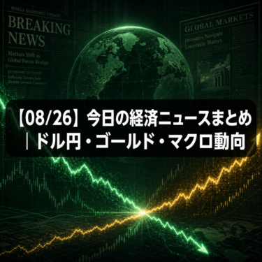 【08/26】今日の経済ニュースまとめ｜ドル円・ゴールド・マクロ動向