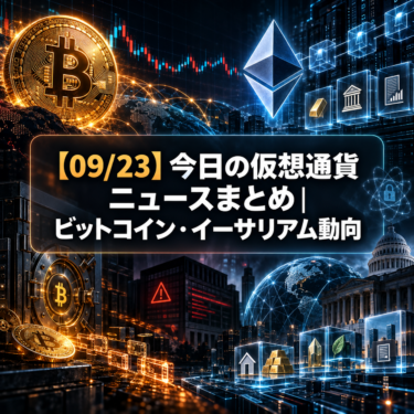 【09/23】今日の仮想通貨ニュースまとめ|ビットコイン・イーサリアム動向