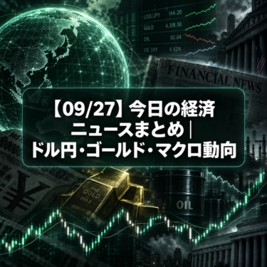 【09/27】今日の経済ニュースまとめ｜ドル円・ゴールド・マクロ動向