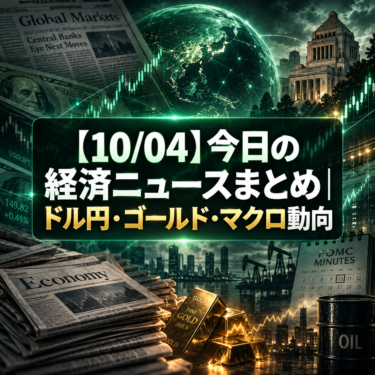 【10/04】今日の経済ニュースまとめ|ドル円・ゴールド・マクロ動向
