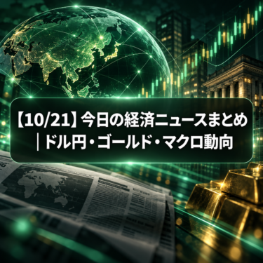 【10/21】今日の経済ニュースまとめ|ドル円・ゴールド・マクロ動向