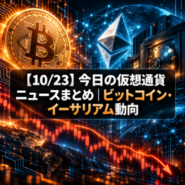 【10/23】今日の仮想通貨ニュースまとめ|ビットコイン・イーサリアム動向