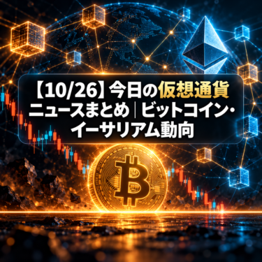 【10/26】今日の仮想通貨ニュースまとめ｜ビットコイン・イーサリアム動向