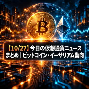 【10/27】今日の仮想通貨ニュースまとめ｜ビットコイン・イーサリアム動向