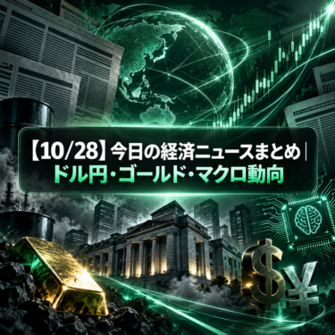 【10/28】今日の経済ニュースまとめ｜ドル円・ゴールド・マクロ動向